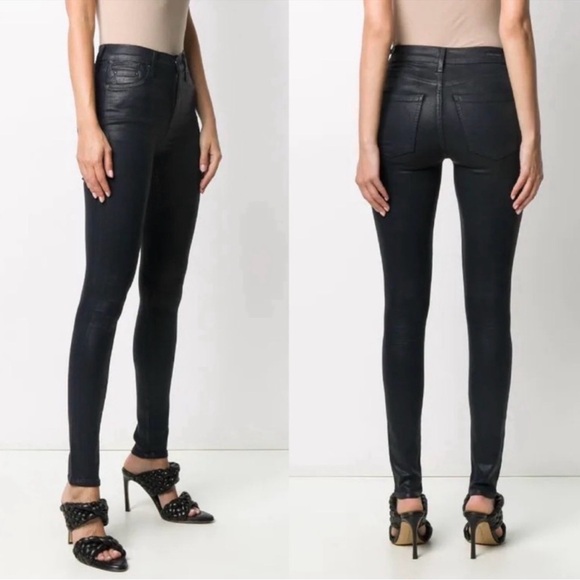 Citizens Of Humanity Rocket Slick High-Rise Skinny Coated Jeans Pants Size 26 - Picture 2 of 9